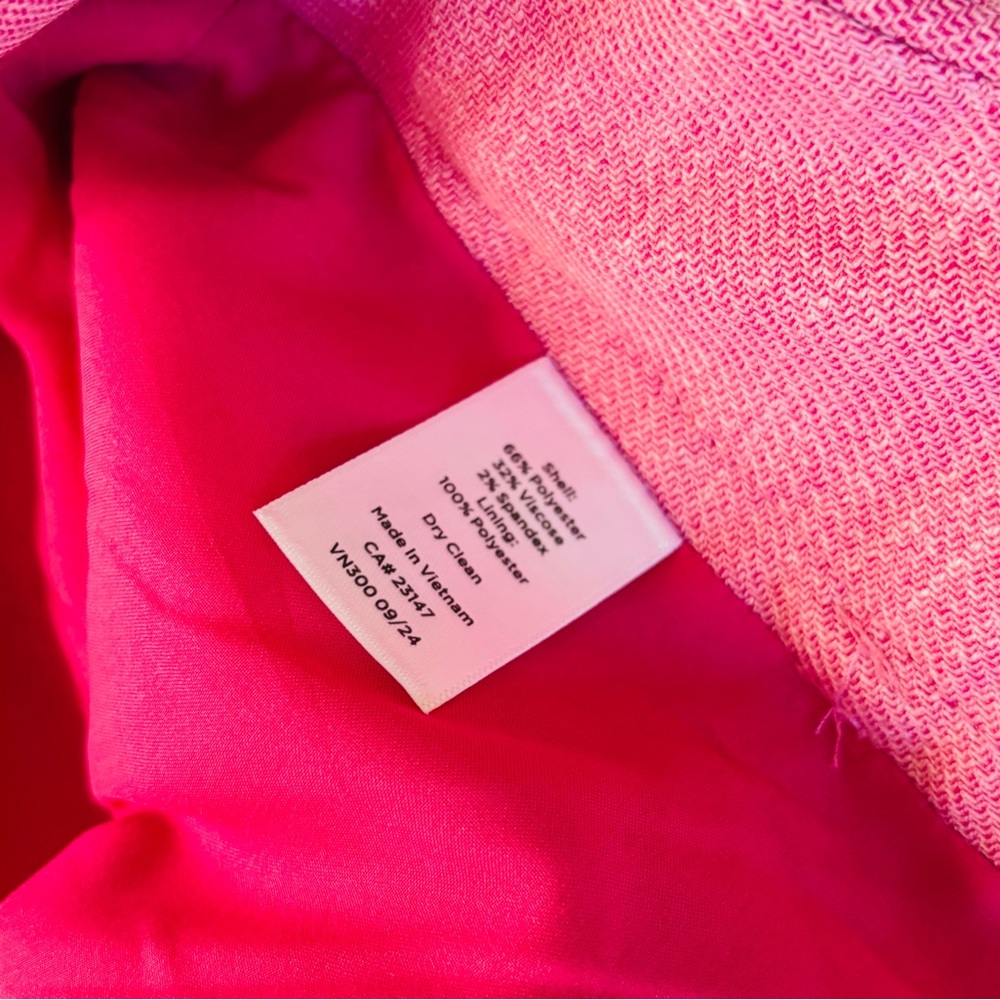 Talbots Pink Wide Leg Women's Pants Lined Women’s Size 16 Spring Fun NEW - Picture 7 of 14